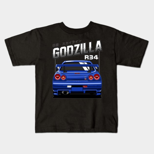 Nissan Skyline R34 GTR Skyline R34 Kids TShirt TeePublic